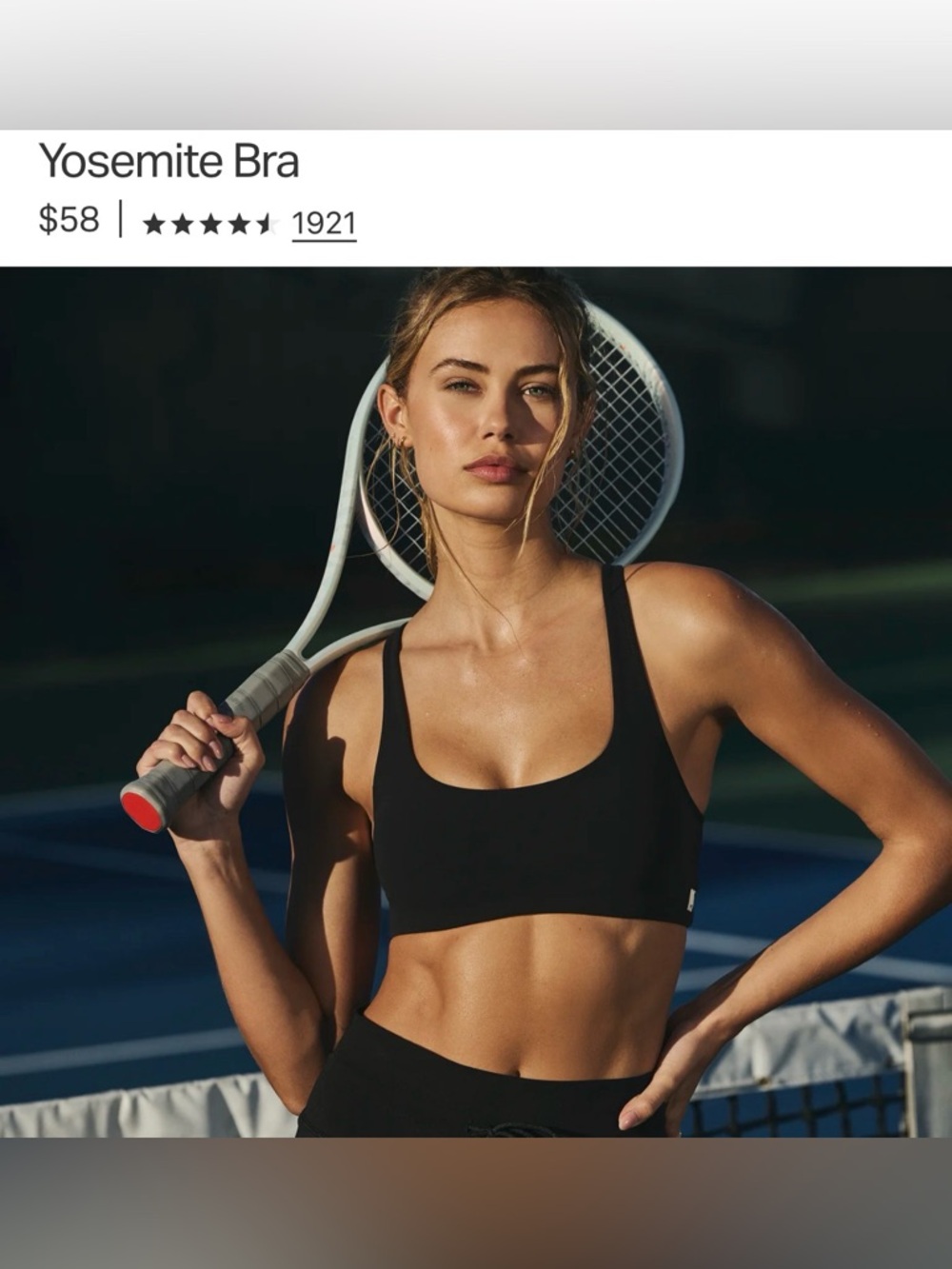 Vuori Yosemite Sports Bra - Black